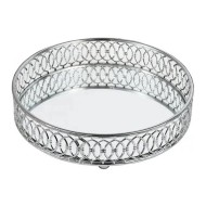 Bandeja 17,7x4,9cm Espelhada Prata